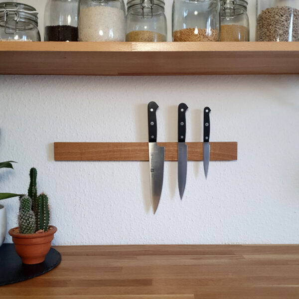 große magnetische Messerleiste | Eiche – Bild 5