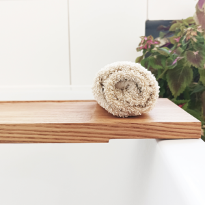 elegante Badewannenablage | Eiche