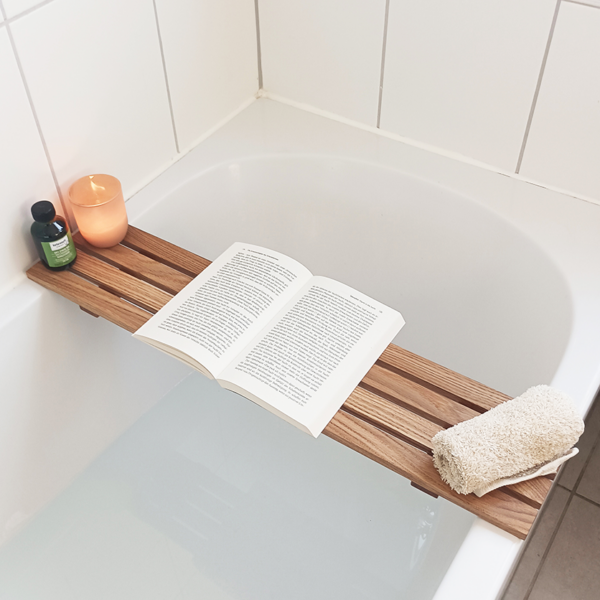 minimalistische Badewannenablage | Eiche – Bild 5