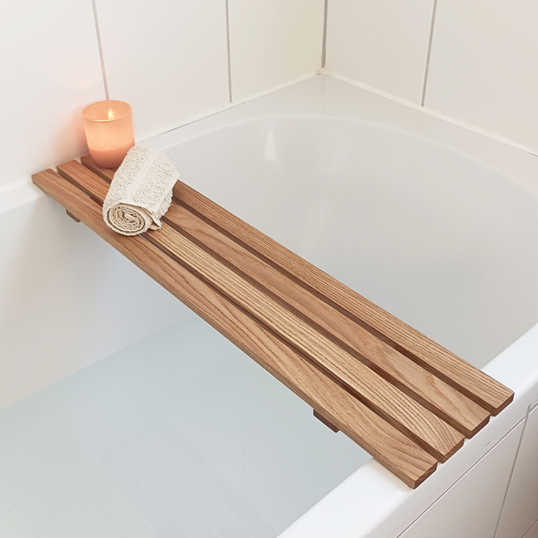 minimalistische Badewannenablage | Eiche – Bild 6
