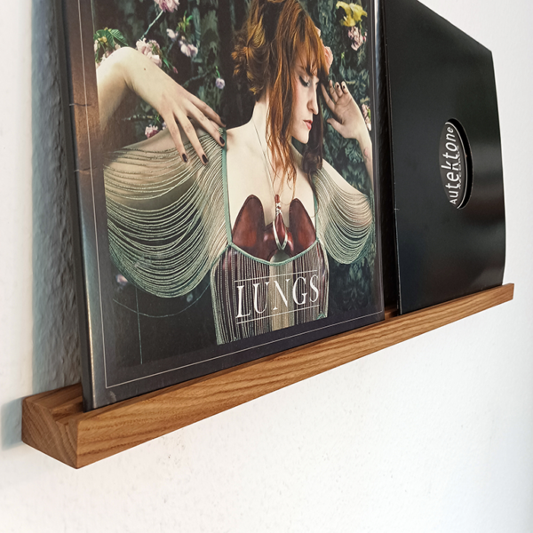 Schallplattenregal für 2 Vinyl | Eiche
