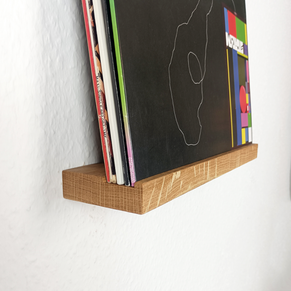 Schallplattenregal für bis zu 5 Vinyl | Eiche – Bild 3