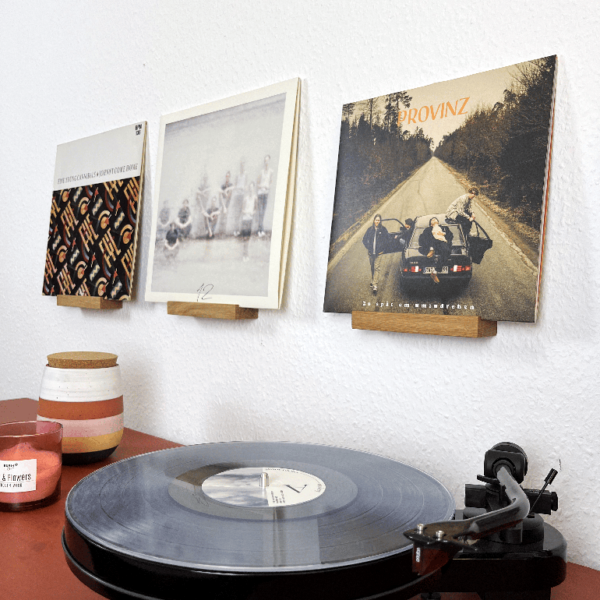 kleines Schallplattenregal | Eiche – Bild 2