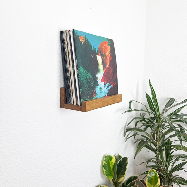 Schallplattenregal für bis zu 12 Vinyl | Eiche – Bild 7