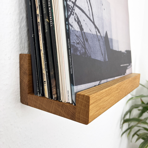 Schallplattenregal für bis zu 12 Vinyl | Eiche – Bild 6