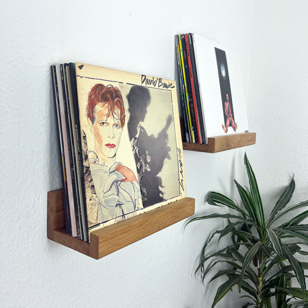 Schallplattenregal für bis zu 12 Vinyl | Eiche – Bild 8