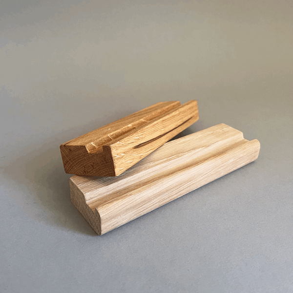kleines abgerundetes Schallplattenregal | Eiche unbehandelt – Bild 6