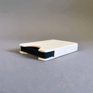 Kartenportemonnaie | Ahorn, elegant abgerundetes Design